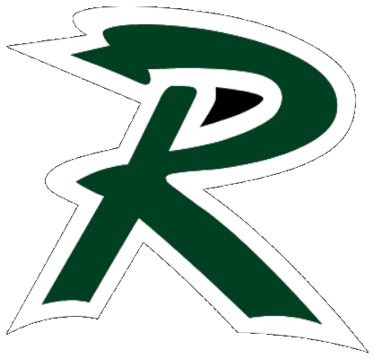 Stylized green and white letter 'R' on a gray background.