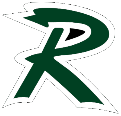 Stylized green and white letter 'R' on a gray background.