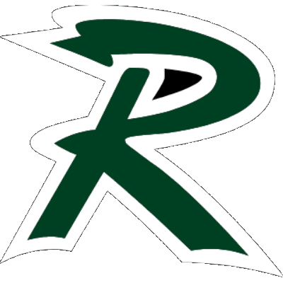 Stylized green and white letter 'R' on a gray background.